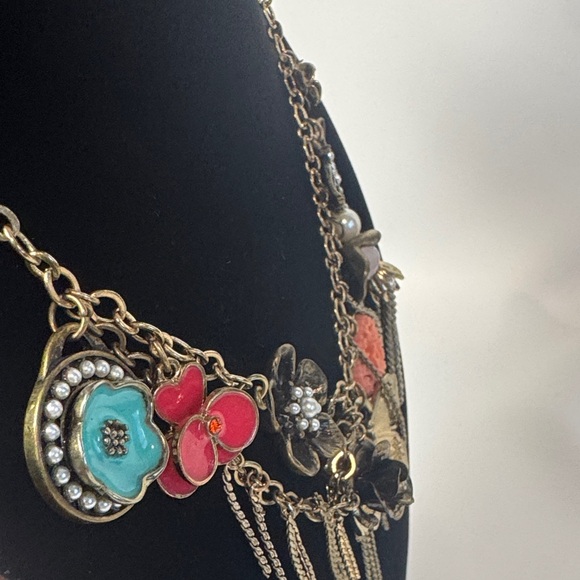 Lucky Brand Gold Necklace with Colorful Charms - Picture 6 of 14